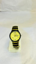 IRADD Black and Gold-Tone Quartz Watch - Yellow Dial